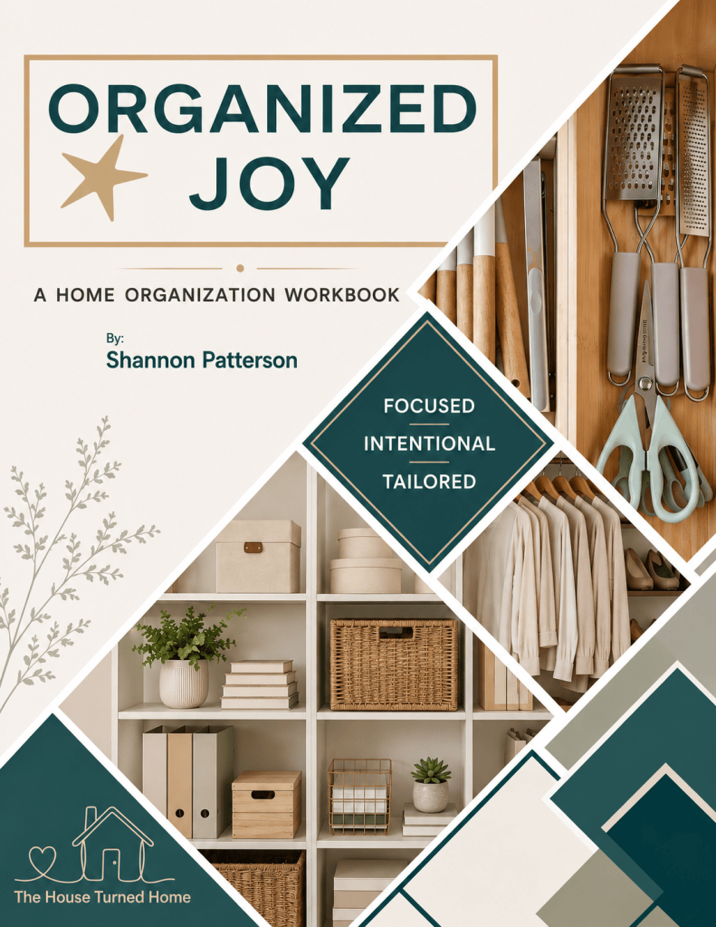 Organized Joy home organization workbook cover